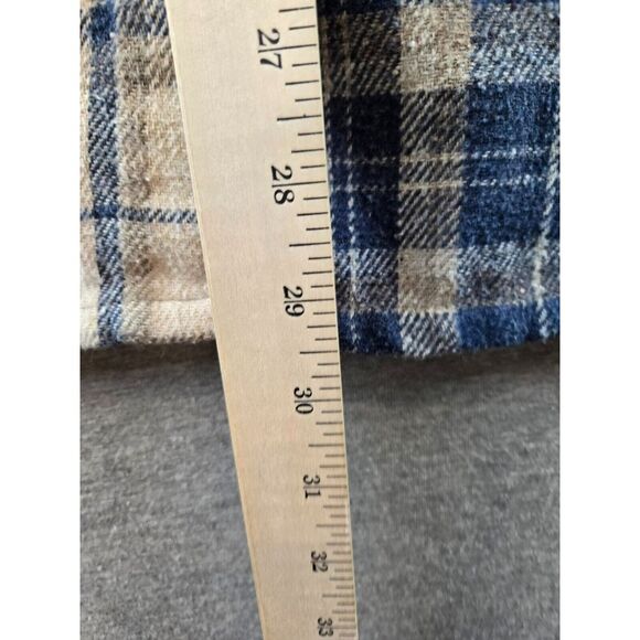 Commense Womens Oversized Color Blocked Plaid Flannel Shirt Jacket Shaket Size M - Picture 4 of 8